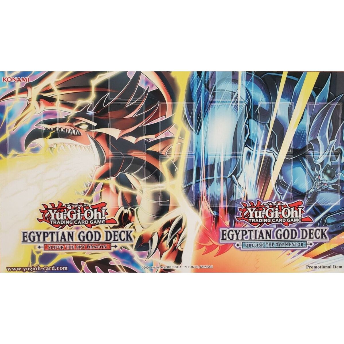 Trading Cards - Yu-Gi-Oh! - Playmat - Egyptian God Deck Slifer & Obelisk 2021