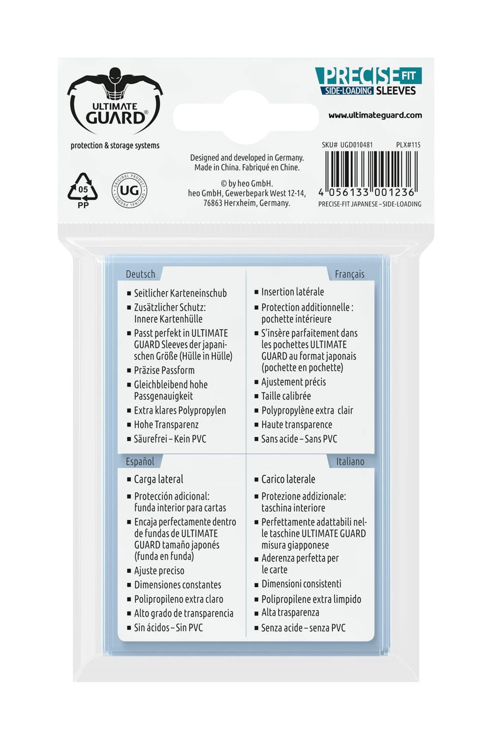 Sleeves - Side-Loading Precise-Fit - Japanese - Transparent - Clear