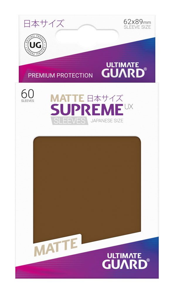 Sleeves - 60 Pieces - Supreme UX - Small - Matte Brown - Brown