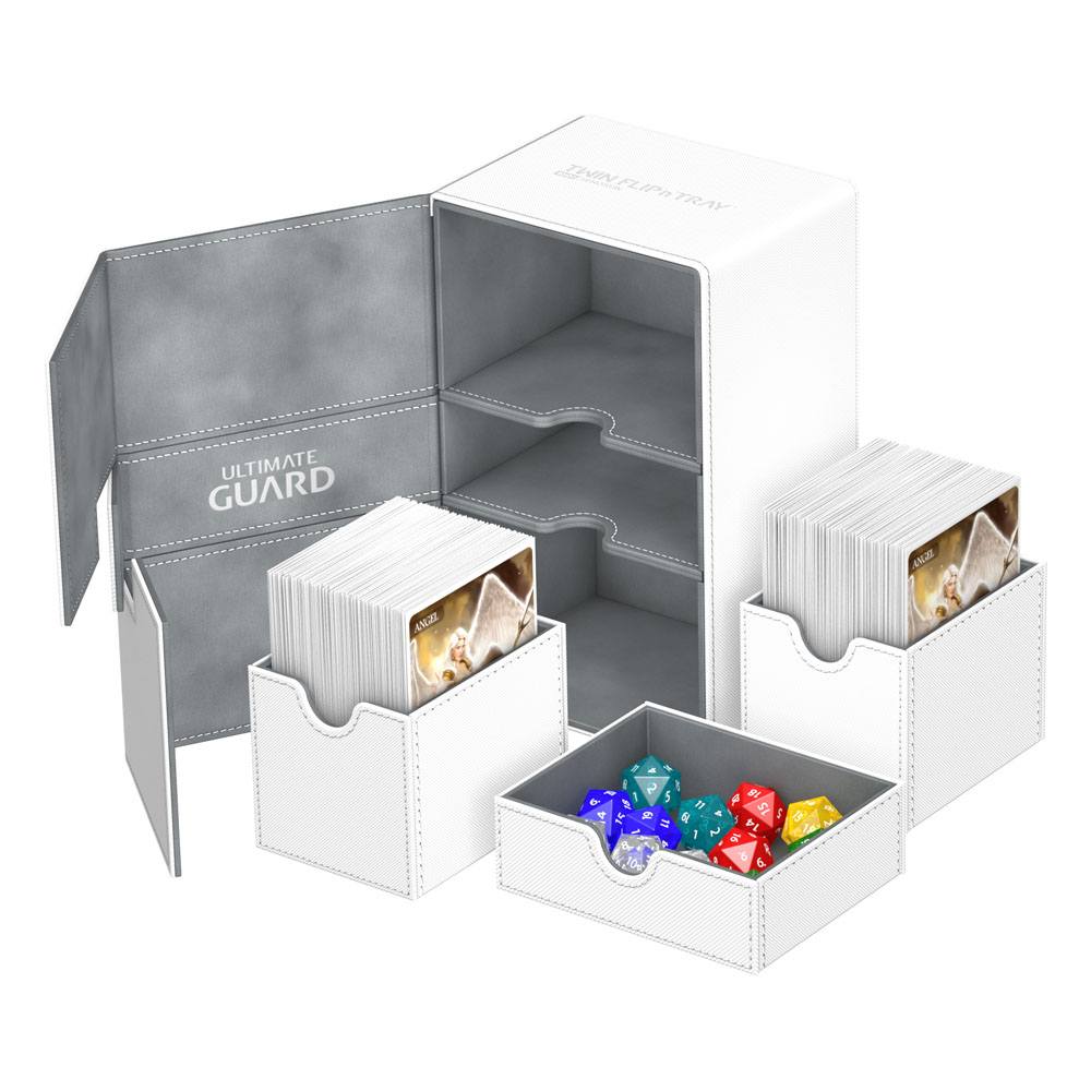 Deck Box - Twin Flip´n´Tray - 160+ - XenoSkin - White