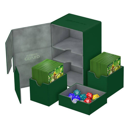 Deck Box - Twin Flip´n´Tray - 160+ - XenoSkin - Green