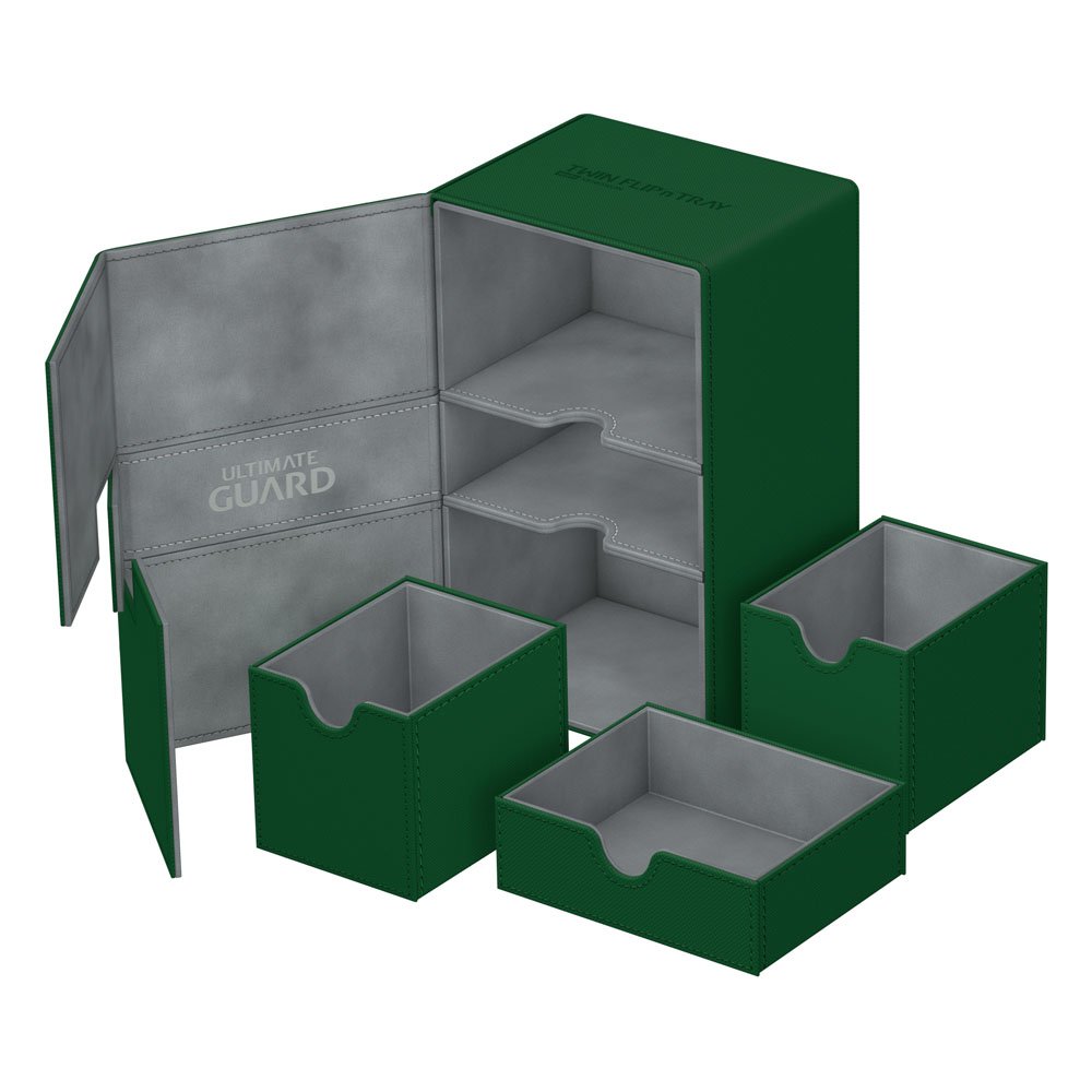 Deck Box - Twin Flip´n´Tray - 160+ - XenoSkin - Green