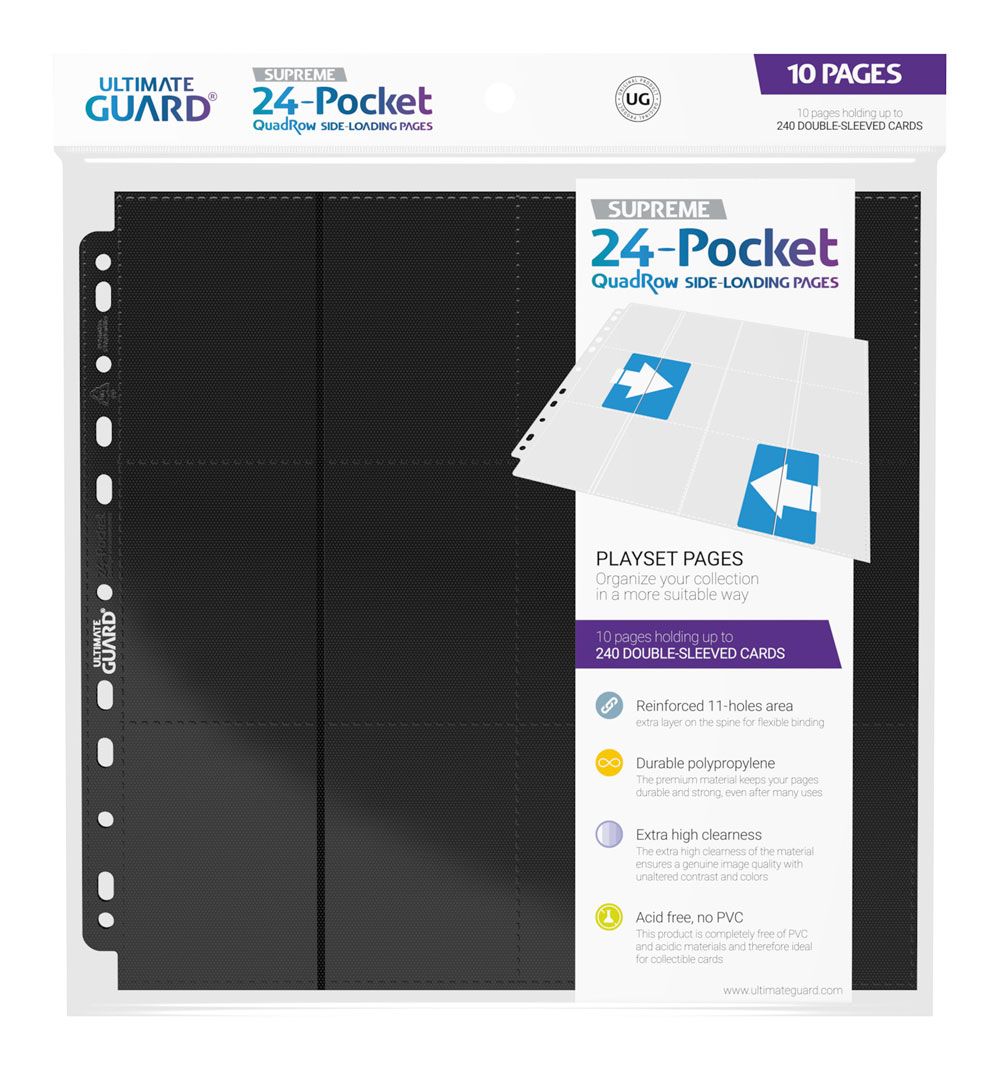 Portfolio - Pages Classeur Side-Loading - 24-Pocket - 10ct - Black