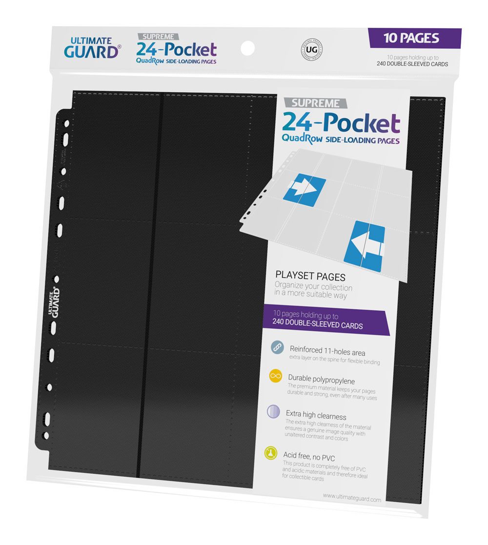 Portfolio - Pages Classeur Side-Loading - 24-Pocket - 10ct - Black