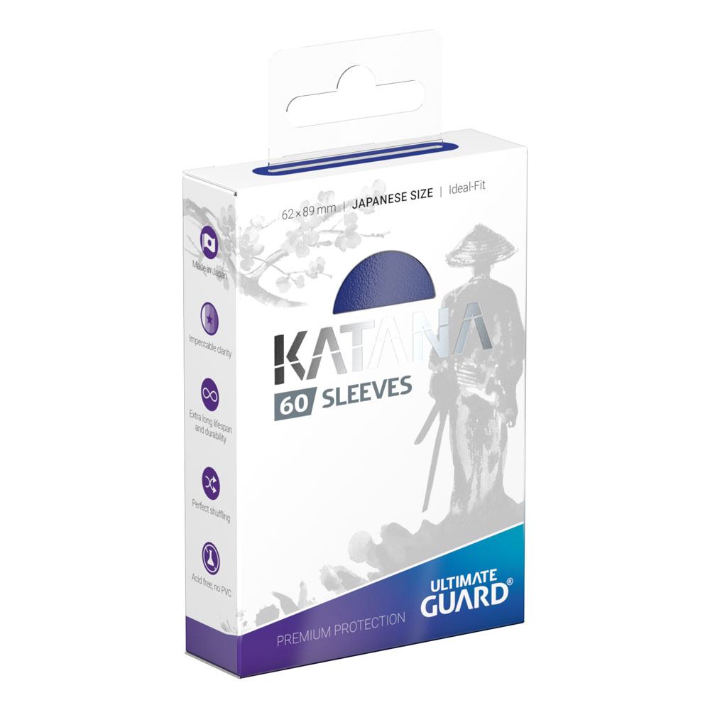 Sleeves - 60 pieces Box - Katana - Small - Blue - Blue