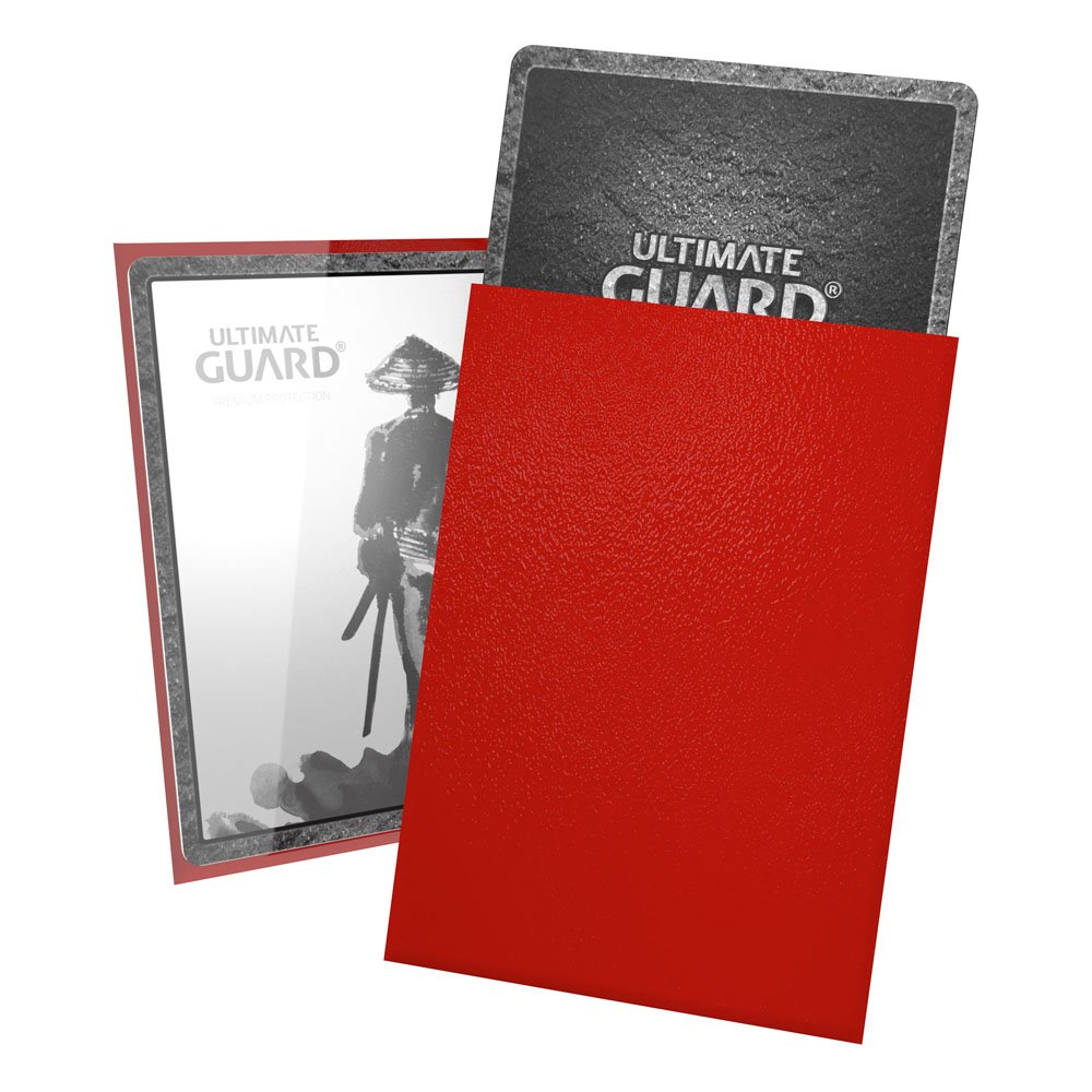 Sleeves - 60 pieces Box - Katana - Small - Red - Red