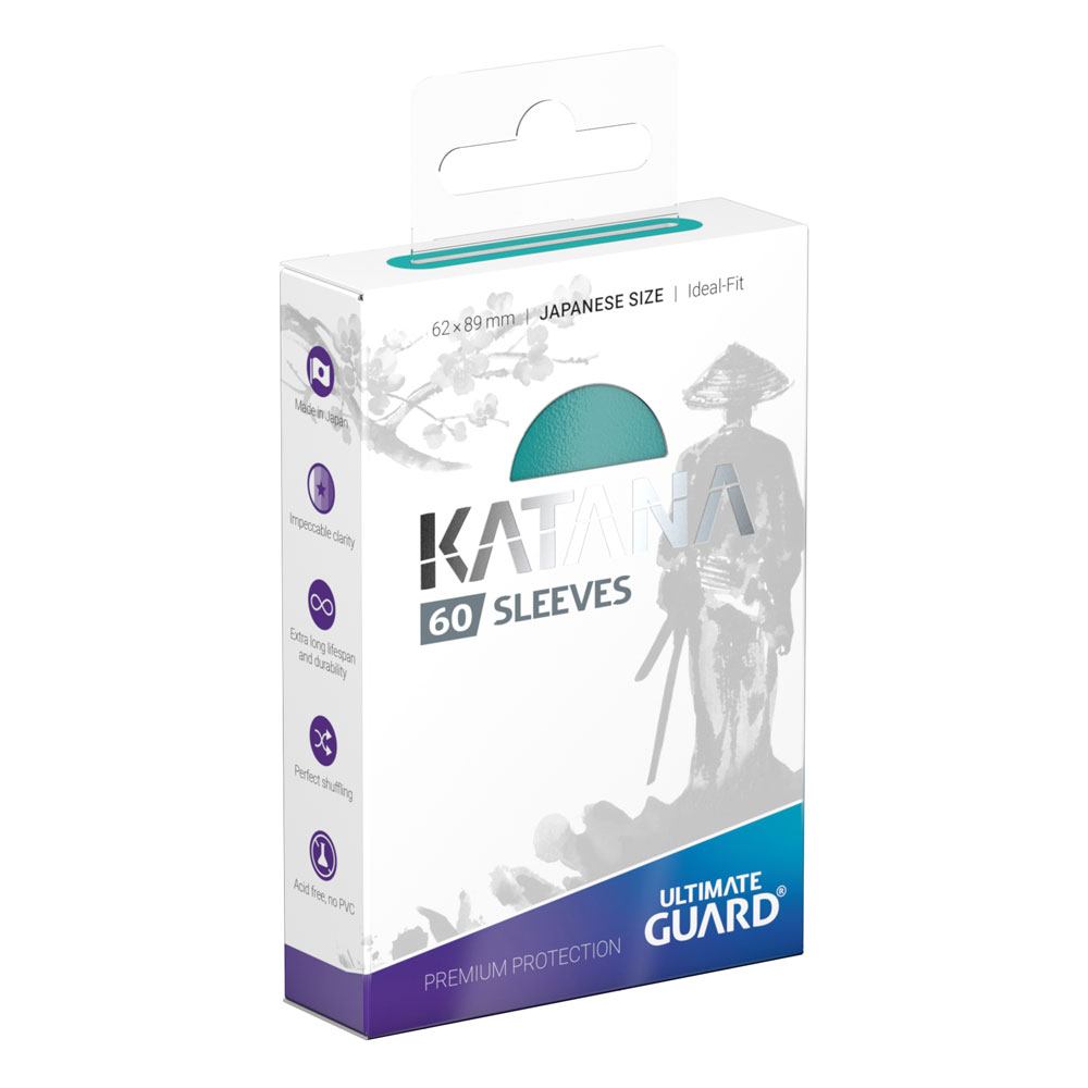 Sleeves - 60 pieces Box - Katana - Small - Turquoise - Blue