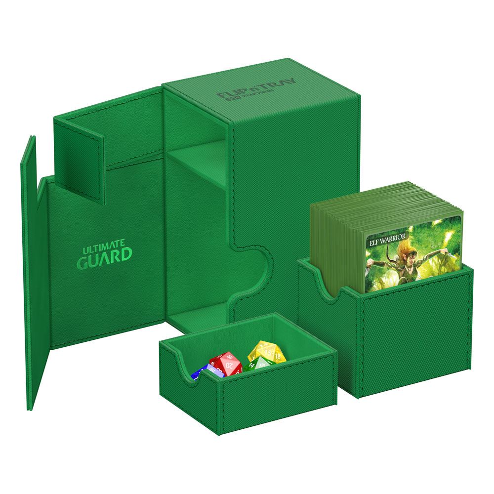 Deck Box - Flip´n´Tray 80+ - Green - XenoSkin