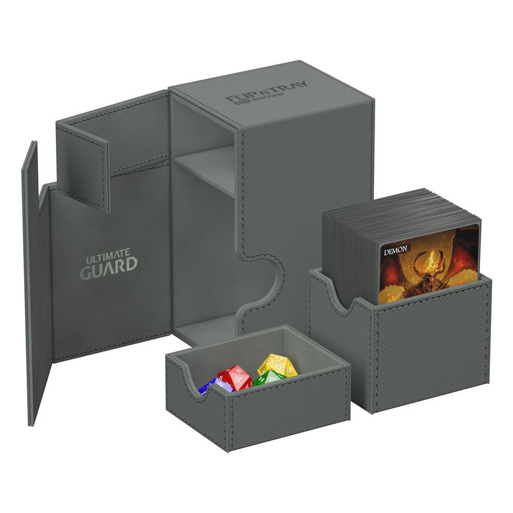 Deck Box - Flip´n´Tray 80+ - Grey - XenoSkin