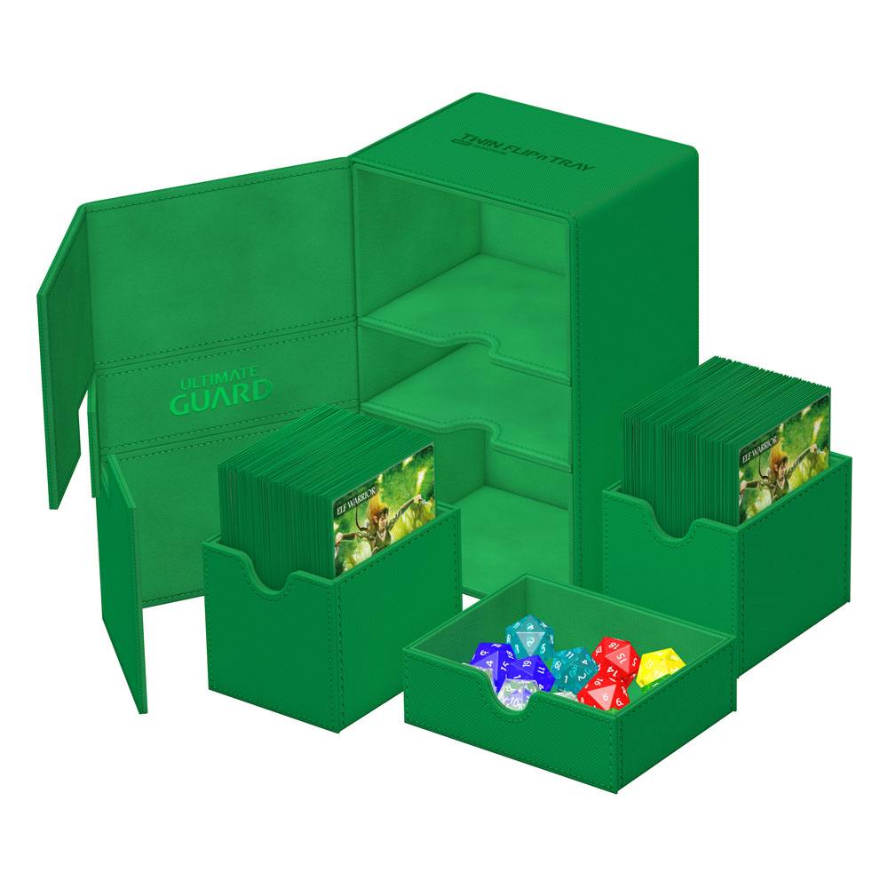 Deck Box - Twin Flip´n´Tray 160+ - Green - XenoSkin