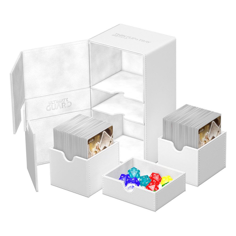Deck Box - Twin Flip´n´Tray 200+ - White - XenoSkin