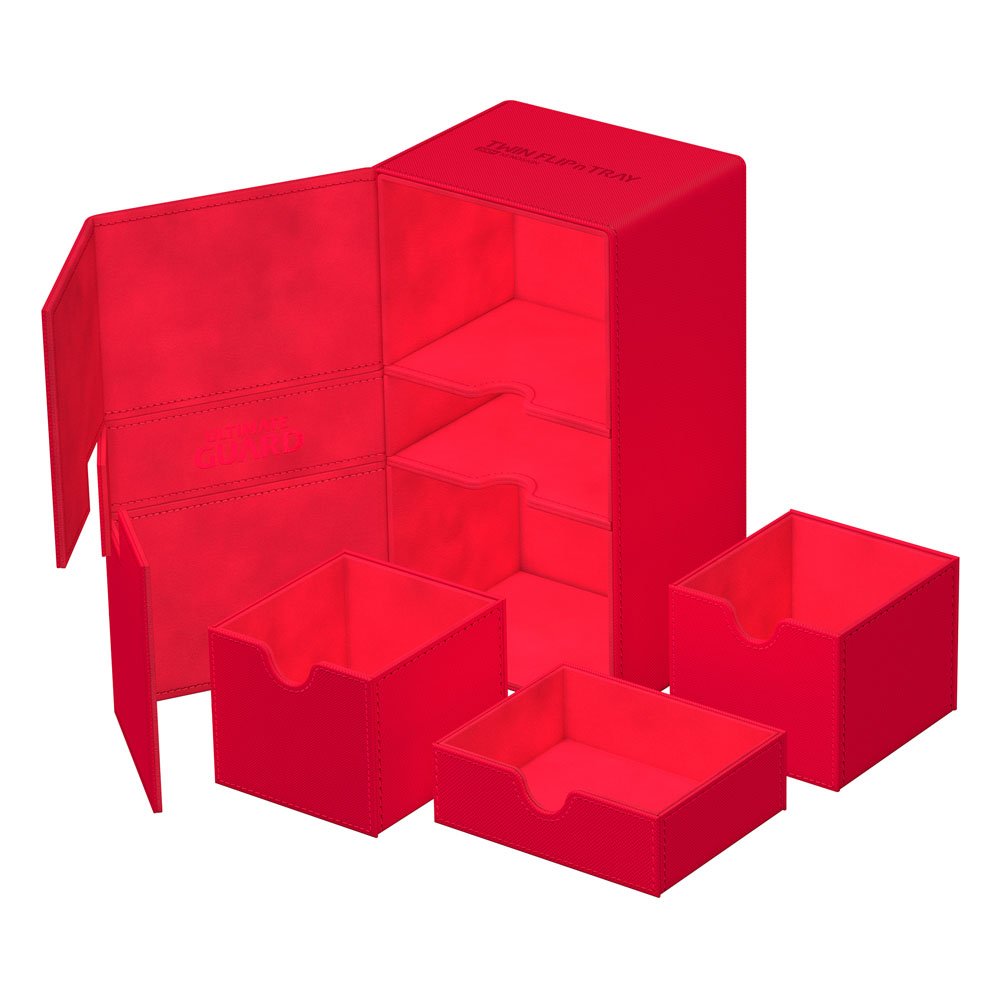 Deck Box - Twin Flip´n´Tray 200+ - Red - XenoSkin