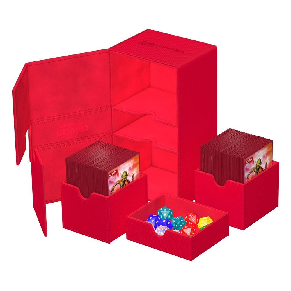 Deck Box - Twin Flip´n´Tray 200+ - Red - XenoSkin