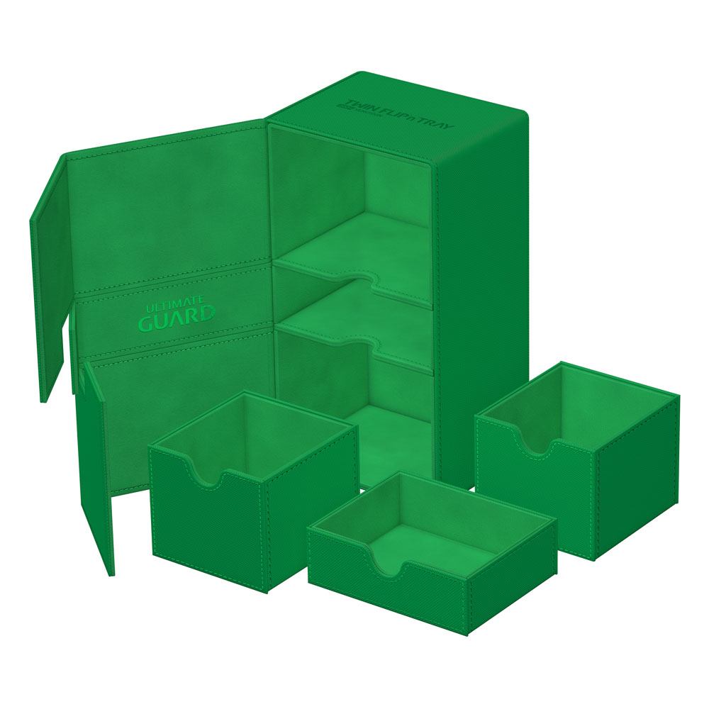 Deck Box - Twin Flip´n´Tray 200+ - Green - XenoSkin