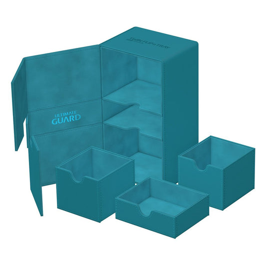 Deck Box - Twin Flip´n´Tray 200+ - Petrol Blue - XenoSkin