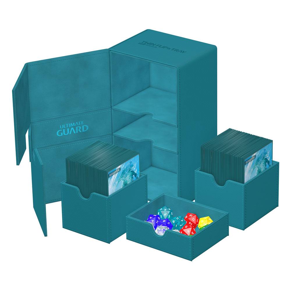 Deck Box - Twin Flip´n´Tray 200+ - Petrol Blue - XenoSkin