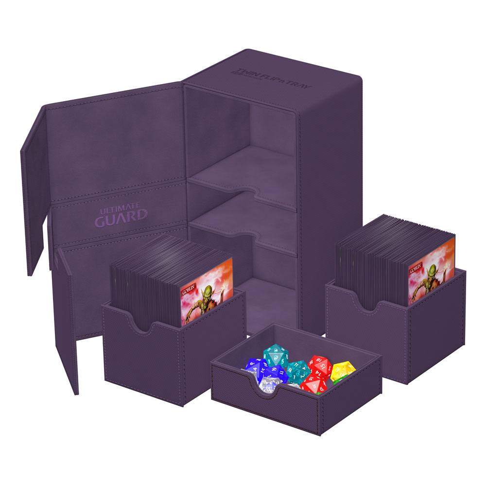 Deck Box - Twin Flip´n´Tray 200+ - Purple - XenoSkin