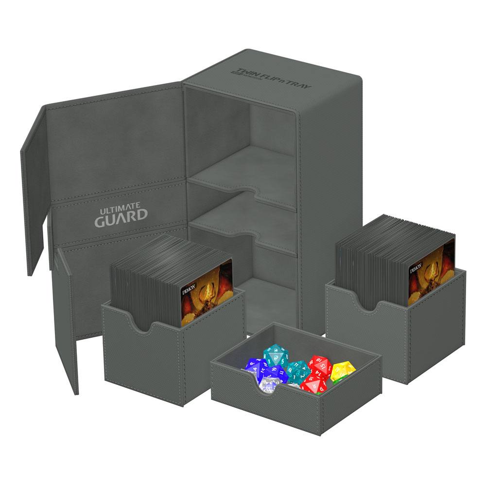 Deck Box - Twin Flip´n´Tray 200+ - Grey - XenoSkin