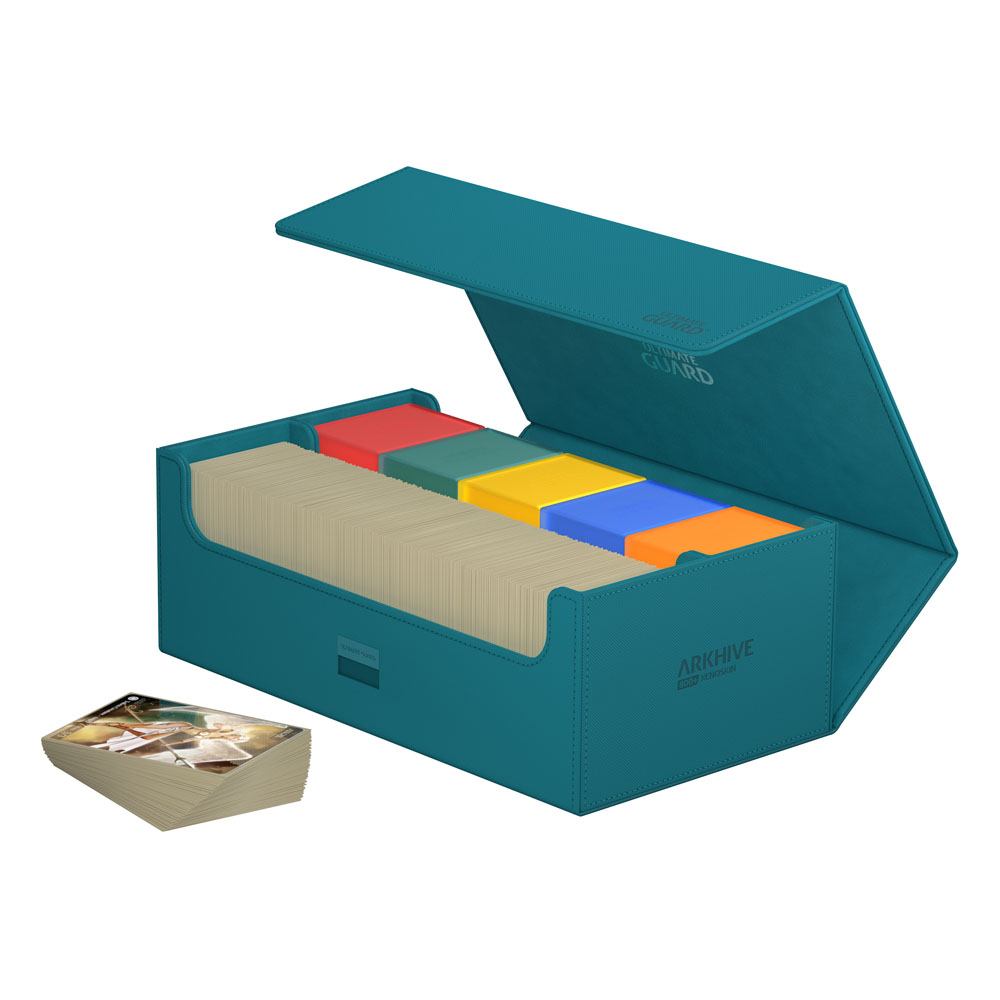 Deck Box - Card Case - Arkhive 800+ - Petrol Blue - XenoSkin - Blue