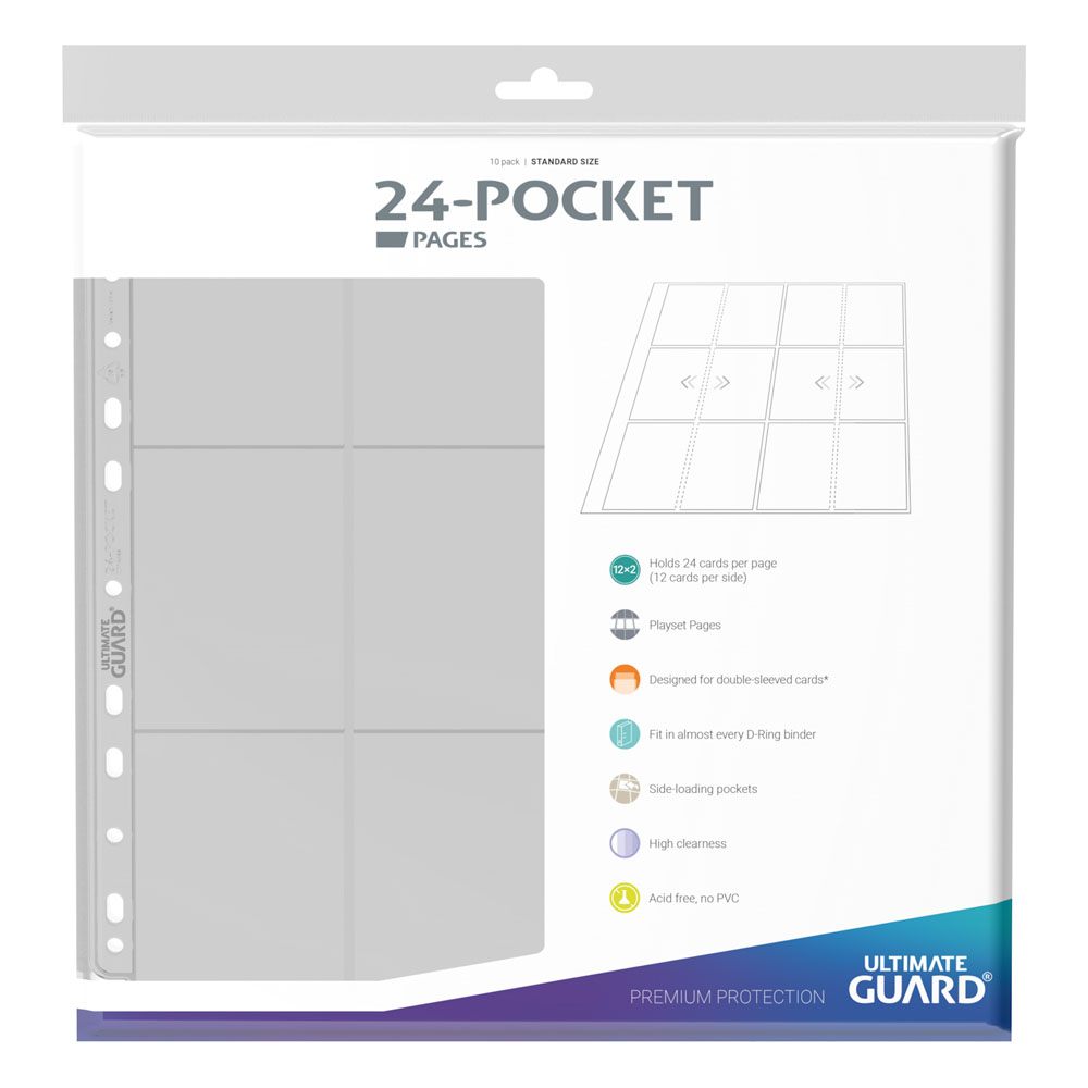 Portfolio - Pages Classeur Side-Loading - 24-Pocket - 10ct - Clear