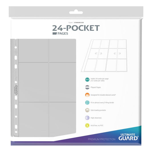 Portfolio - Pages Classeur Side-Loading - 24-Pocket - 10ct - Clear