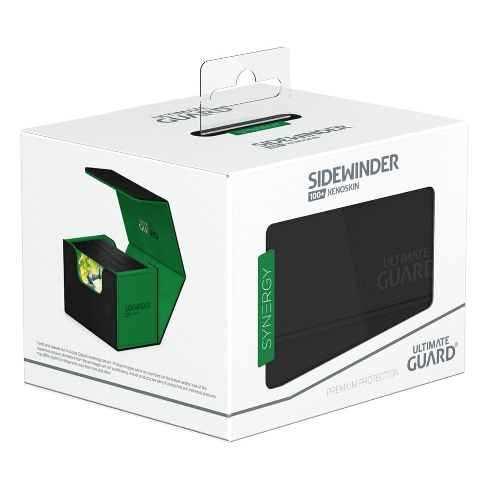 Deck Box - SideWinder 100+ - SYNERGY - Black&Green - XenoSkin - Black