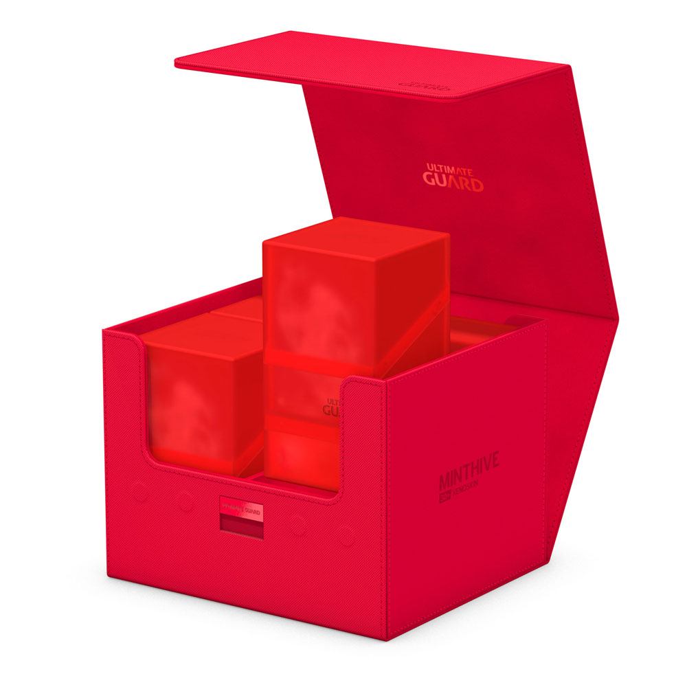 Deck Box - Card Case -  Minthive 30+ - Red - XenoSkin - Red