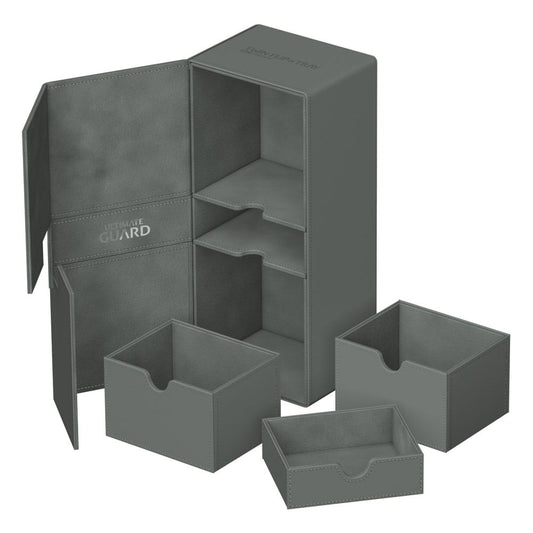 Deck Box - Twin Flip´n´Tray 266+ - Gris - XenoSkin - 25 cm