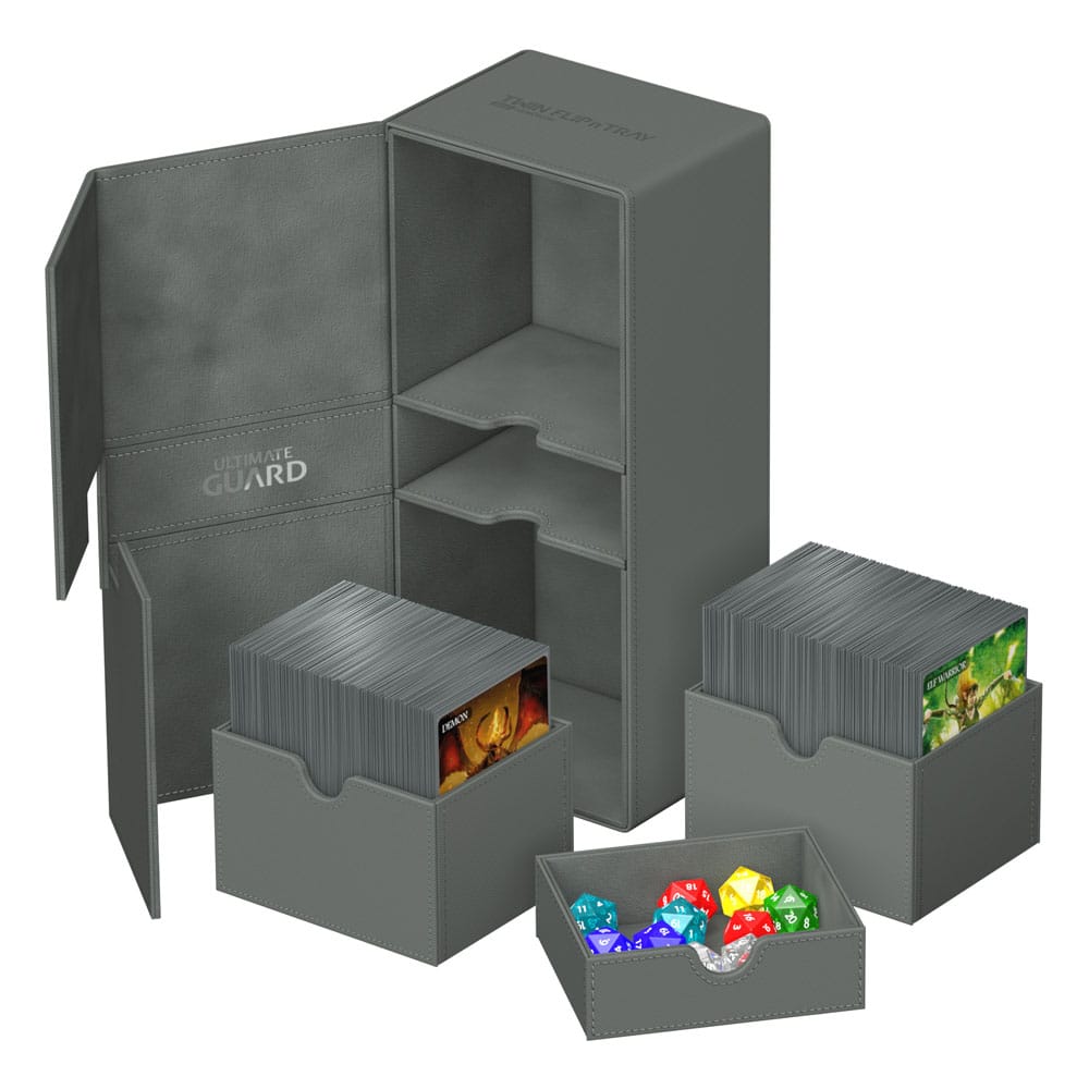 Deck Box - Twin Flip´n´Tray 266+ - Gris - XenoSkin - 25 cm