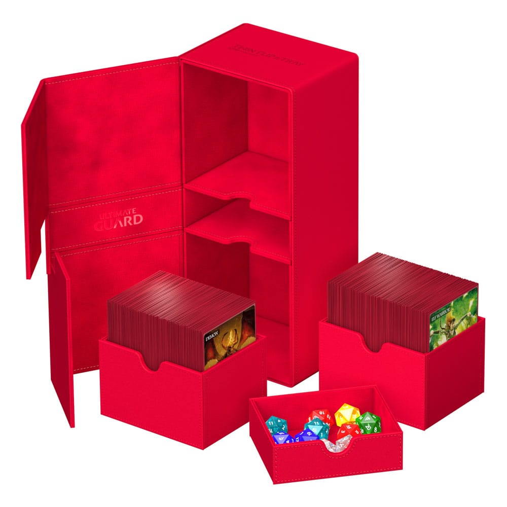 Deck Box - Twin Flip´n´Tray 266+ - Red - XenoSkin