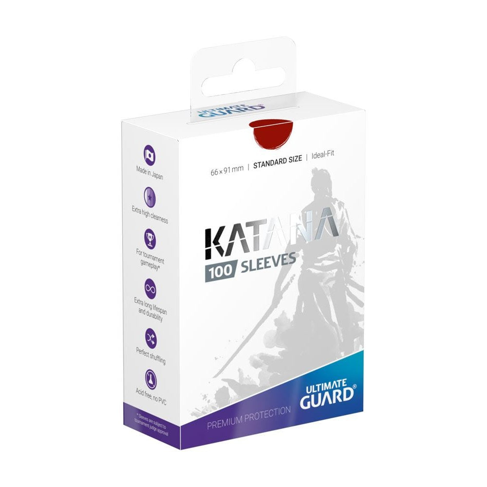 Sleeves - 100 Pcs - Katana - Standard - Red - Red