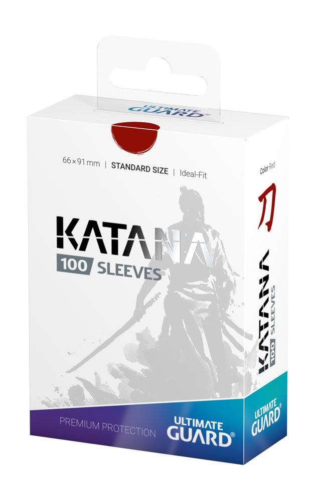 Sleeves - 100 Pcs - Katana - Standard - Red - Red