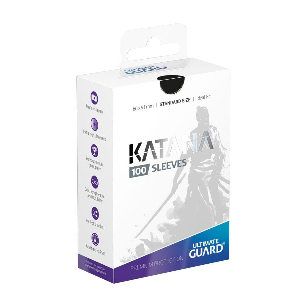 Sleeves - 100 Pcs - Katana - Standard - Black - Black