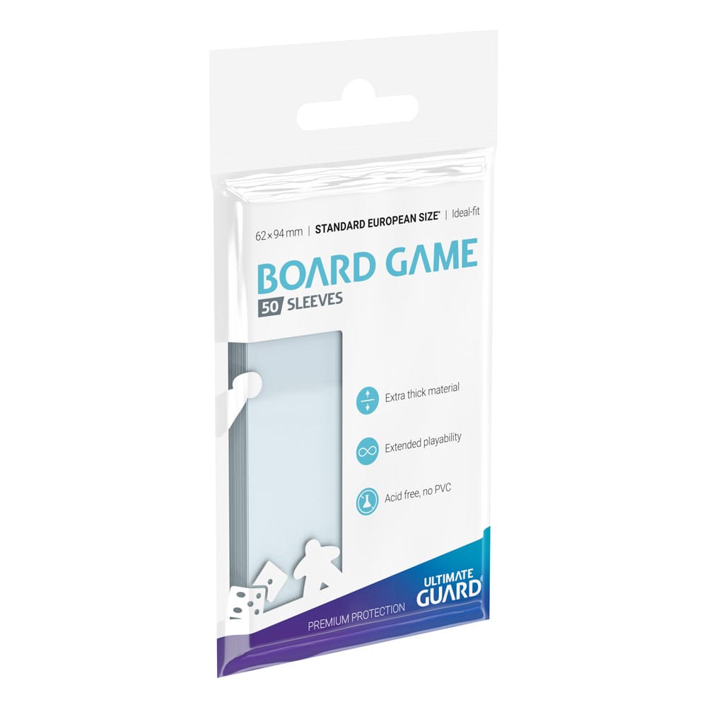 Sleeves - Board Game - 50p. Sleeves - Clear