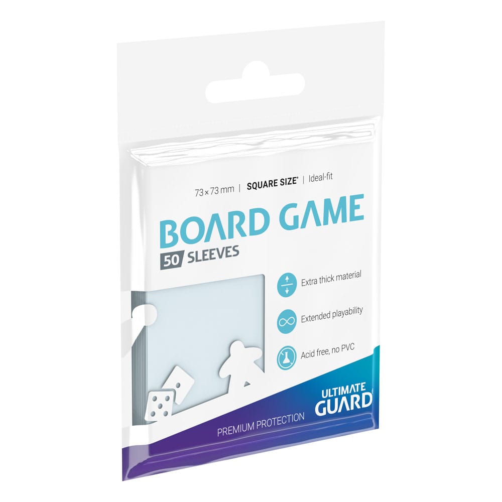 Sleeves - Square size 50 pcs Board Game sleeves - Clear
