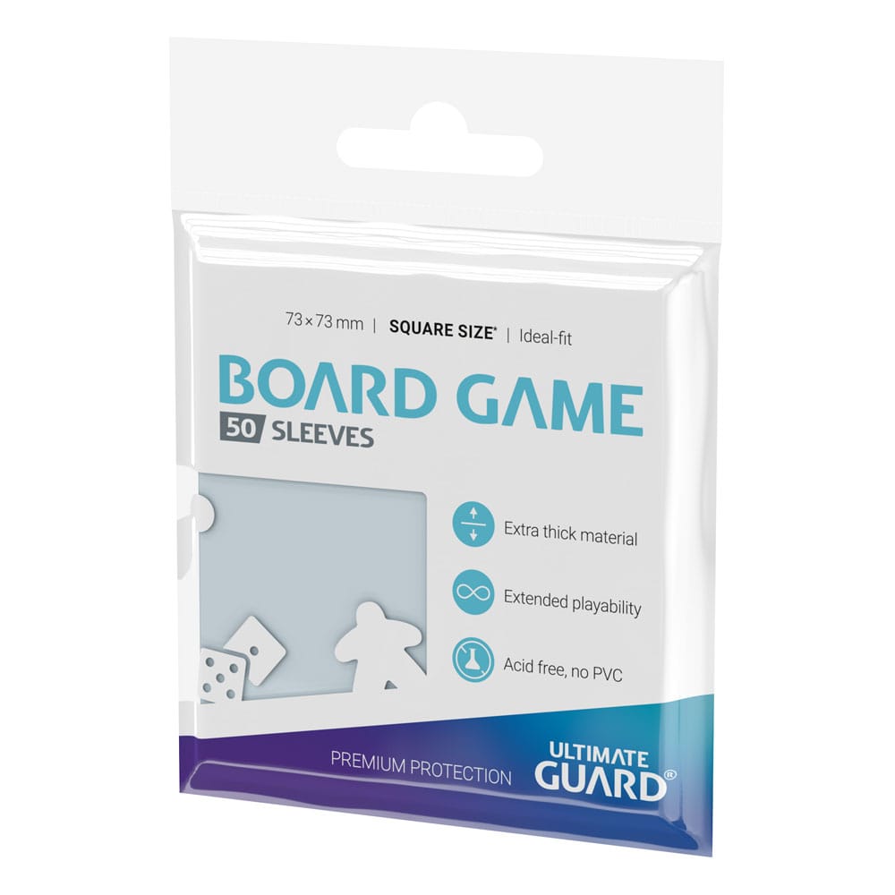 Sleeves - Square size 50 pcs Board Game sleeves - Clear