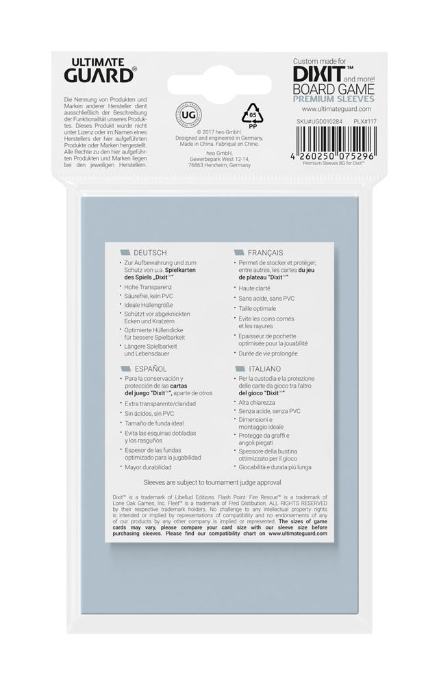 Sleeves - Dixit Board Game Premium Sleeves 90 pcs - Clear