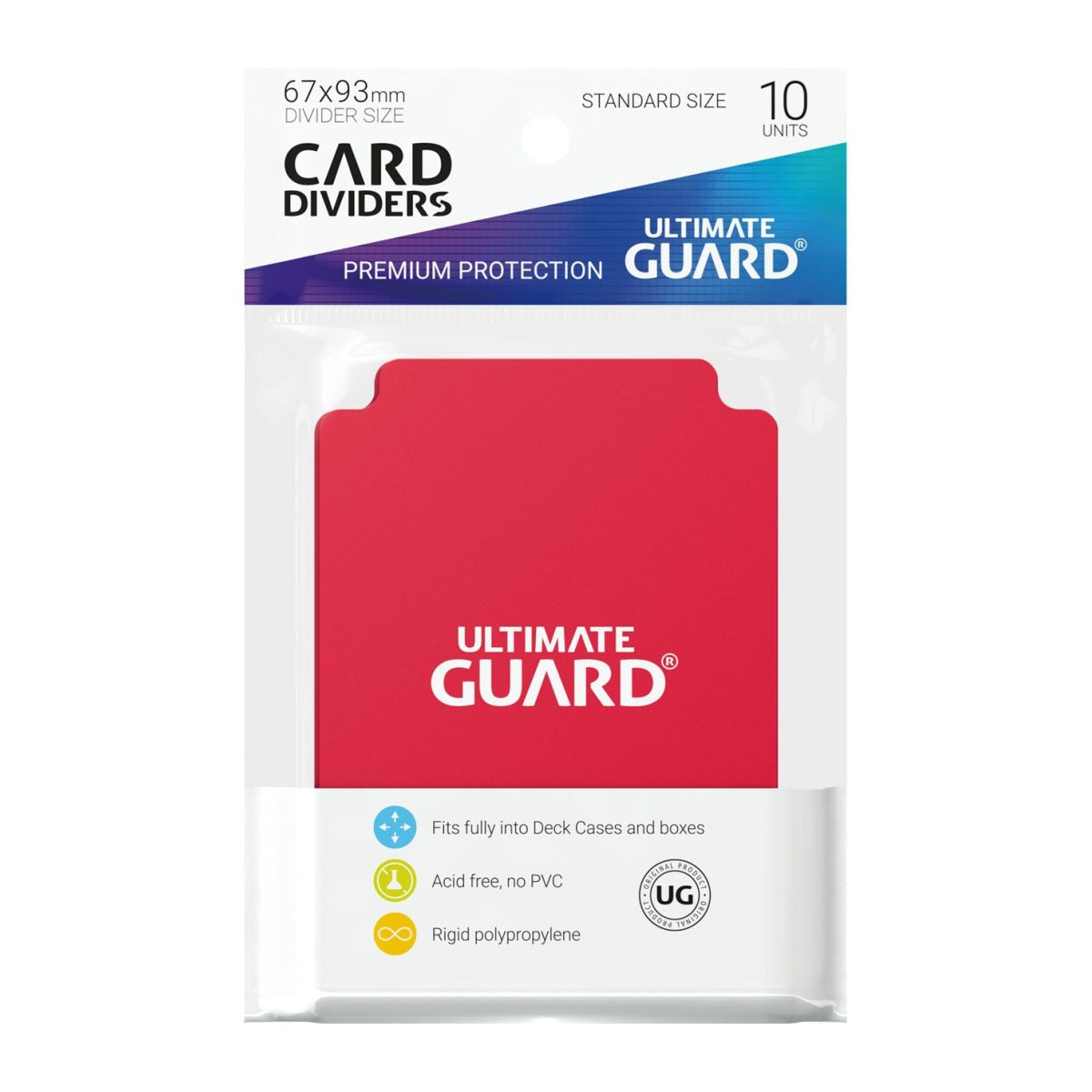 Cards Accessories - Card Dividers (10) - Red - Standard