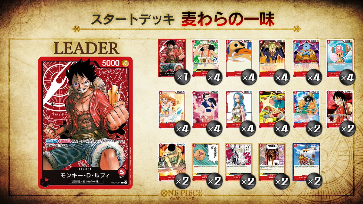 Trading Cards - Deck - One Piece - ST01 - Straw Hat Crew
