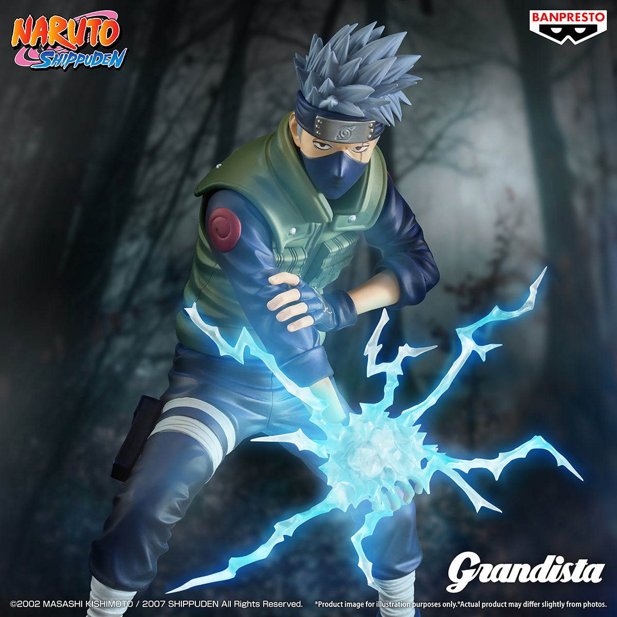 Static Figure - Grandista Nero - Naruto - Kakashi Hatake - Multicolor