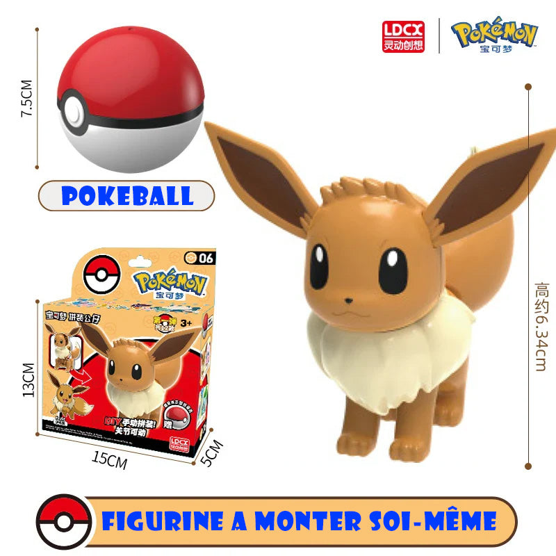 Pokemon Model Kit & Pokeball Evee/ Evoli 6cm