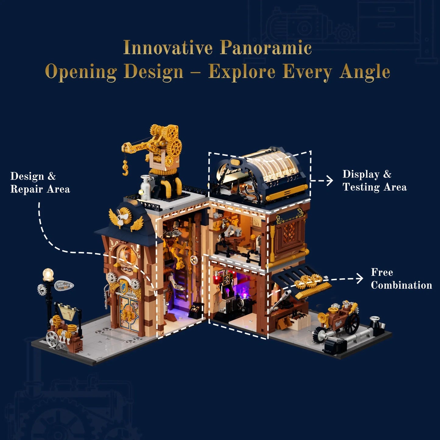 Lumibricks Steampunk World 11015 Steampunk Mechanical Workshop