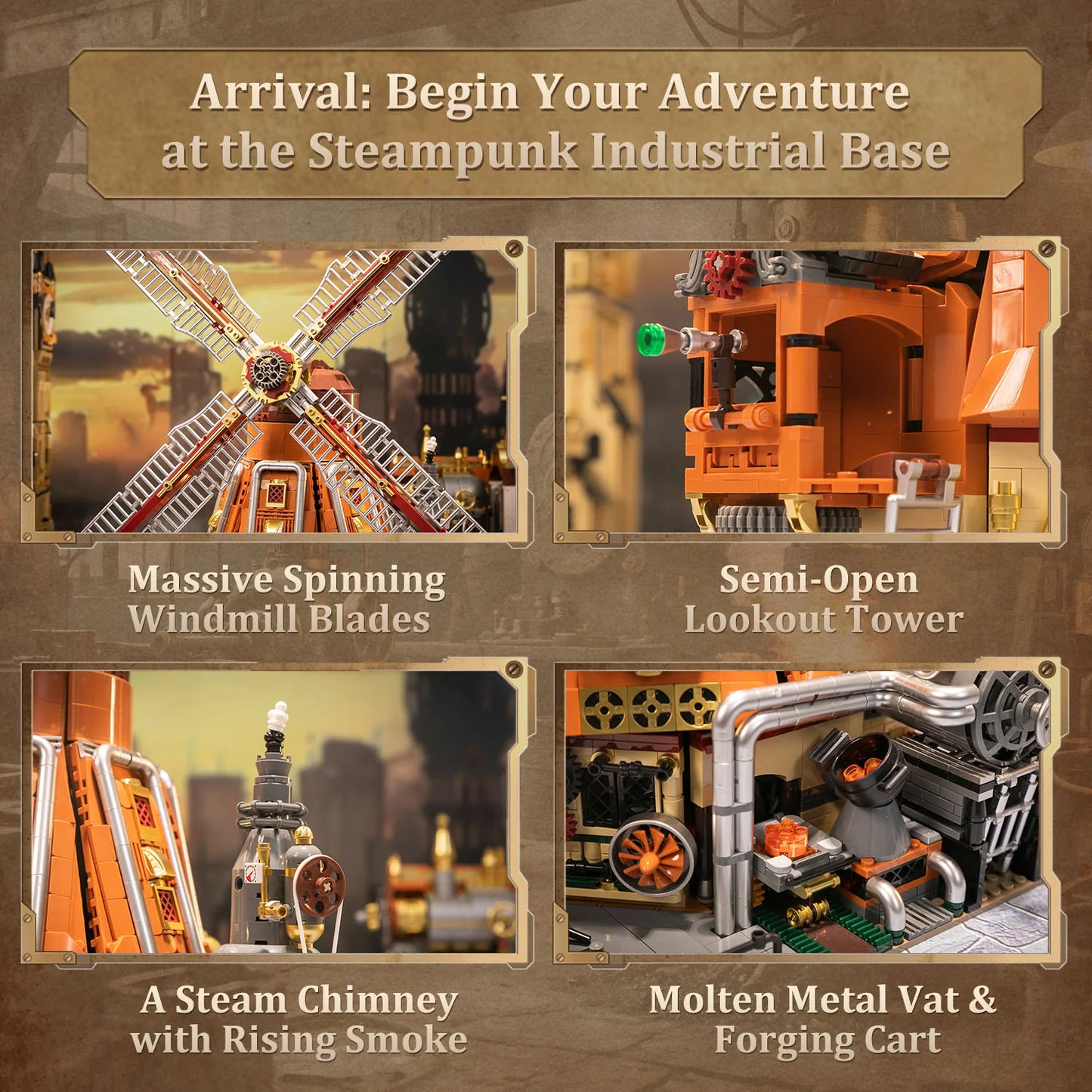 Steampunk Series Pantasy 85026 Windmill Workshop 55cm