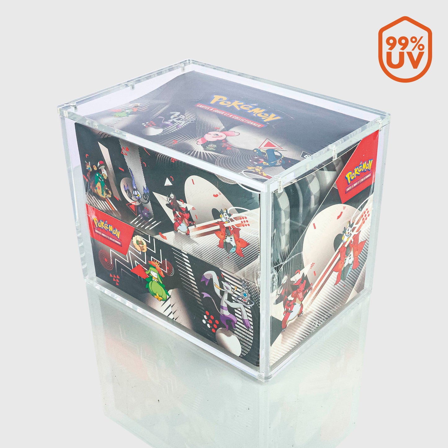 Case - Acrylic Case - Display 8 Mini Tin - UV99 - Clear