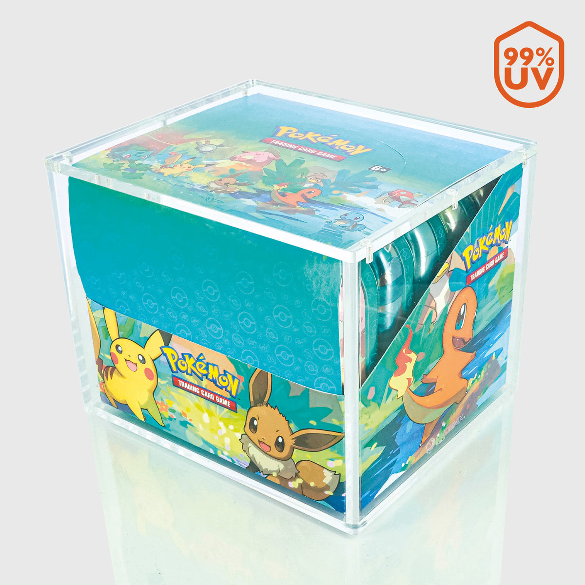 Case - Pokemon - Acrylic Case - Display 10 Mini Tin - UV99 - Clear
