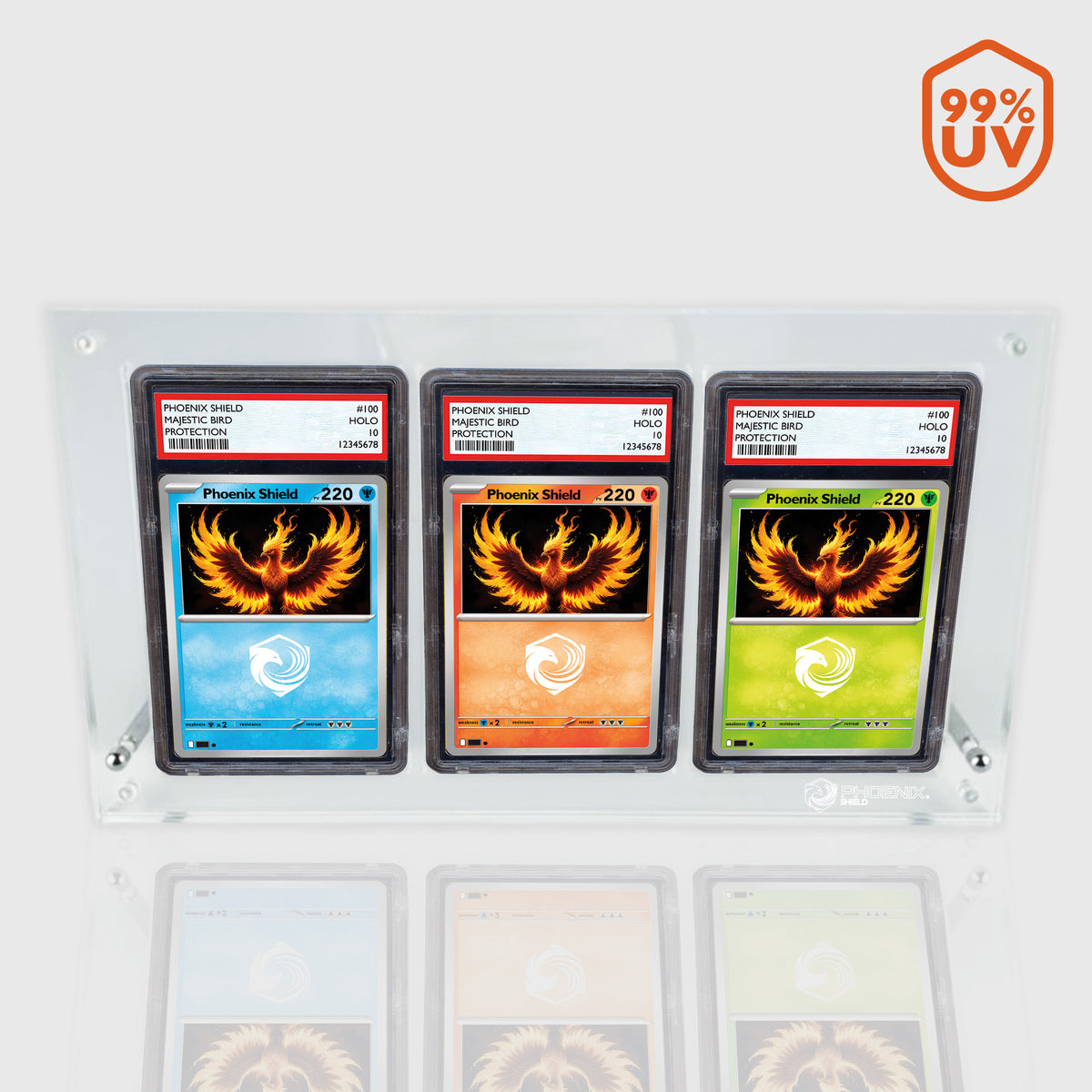 Sleeves - 3 slots acrylic for p.s.a grading cards