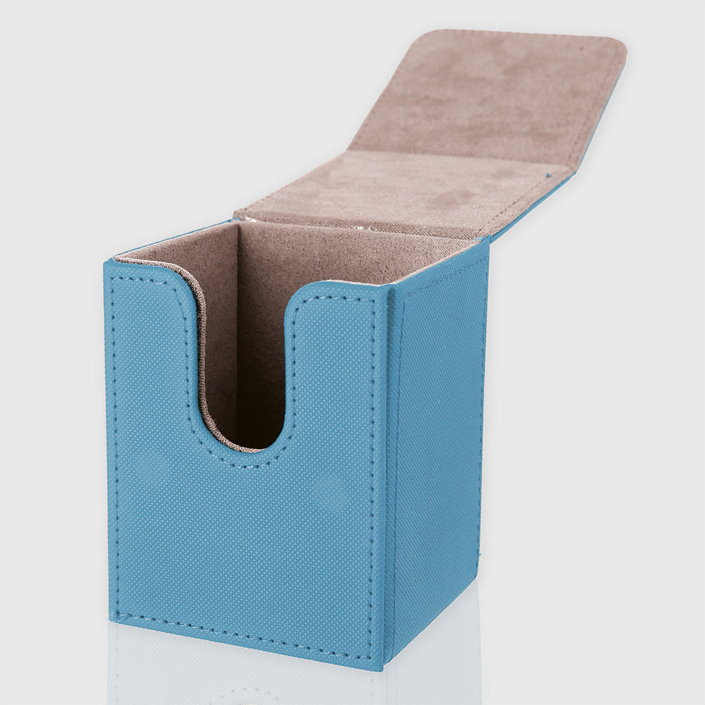 Sleeves - Deck protec box deluxe magnetique light blue