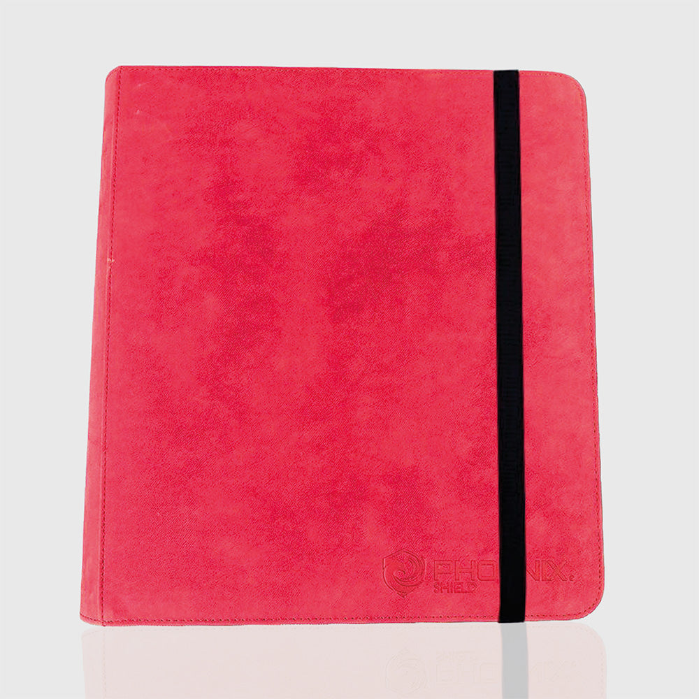 Sleeves - Ringed Binder 900 cards Velvet Effect Red - Red
