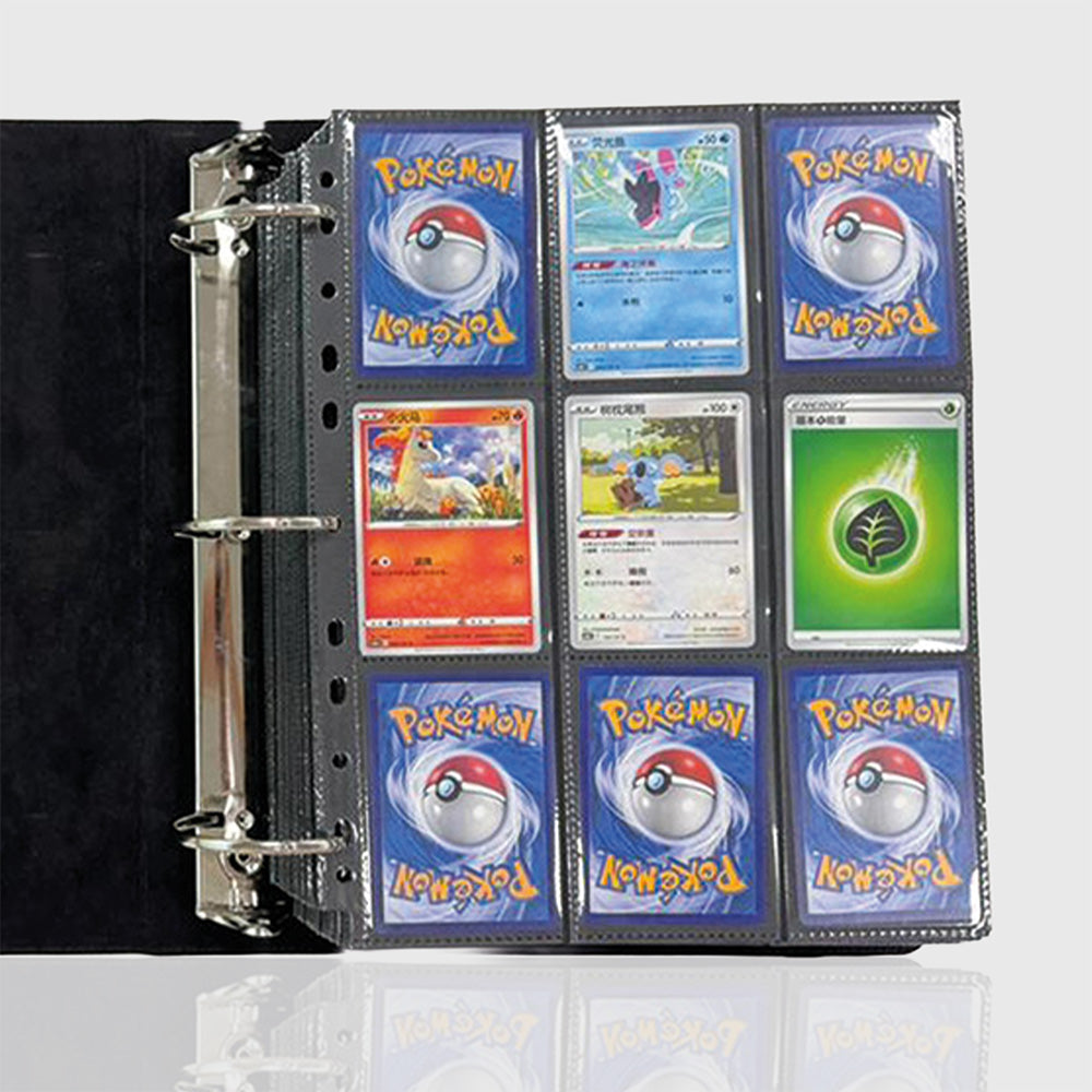 Sleeves - Ringed Binder 900 cards Velvet Effect Red - Red