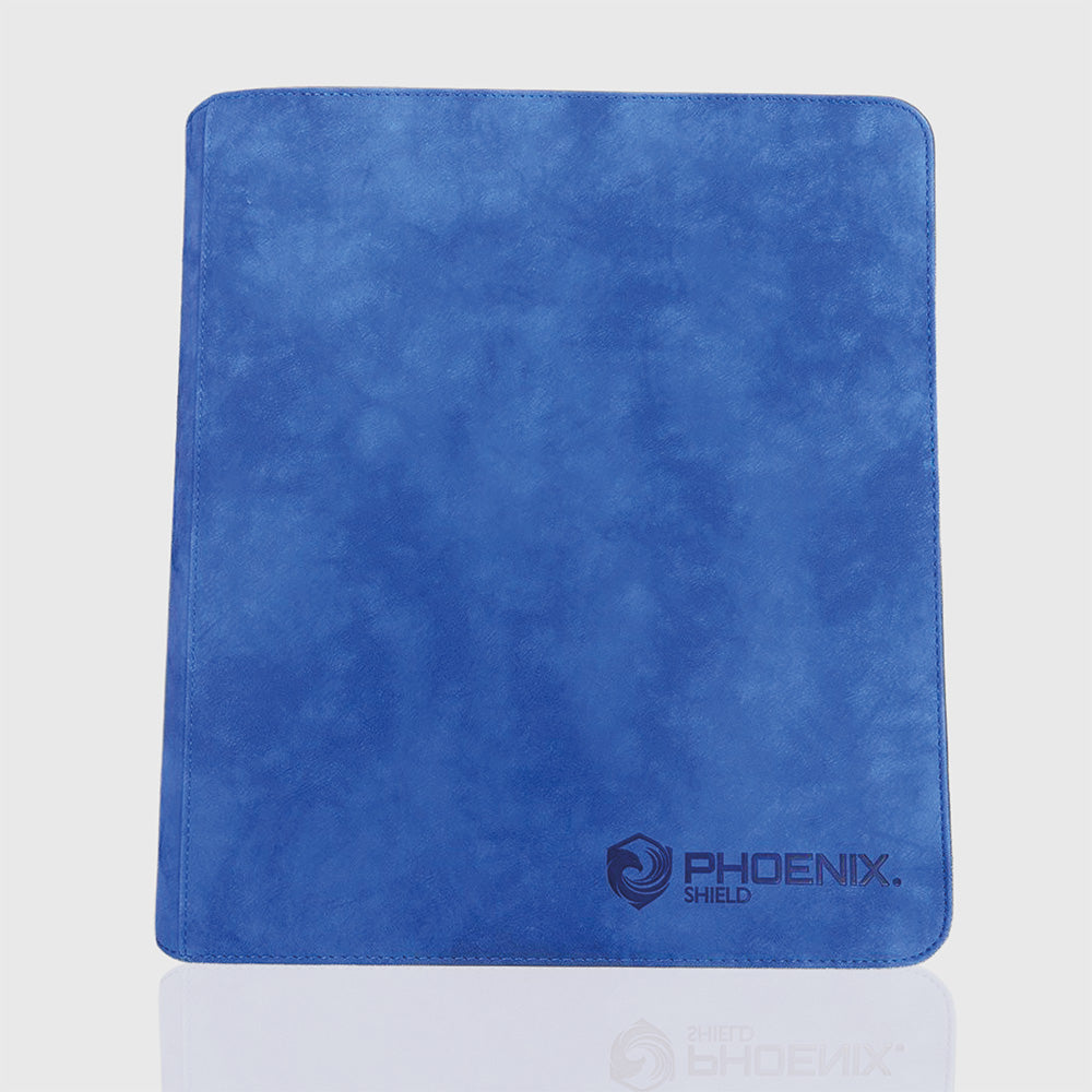 Sleeves - Prestige Ringed Binder Zip 9 Pockets Velvet Blue - Blue